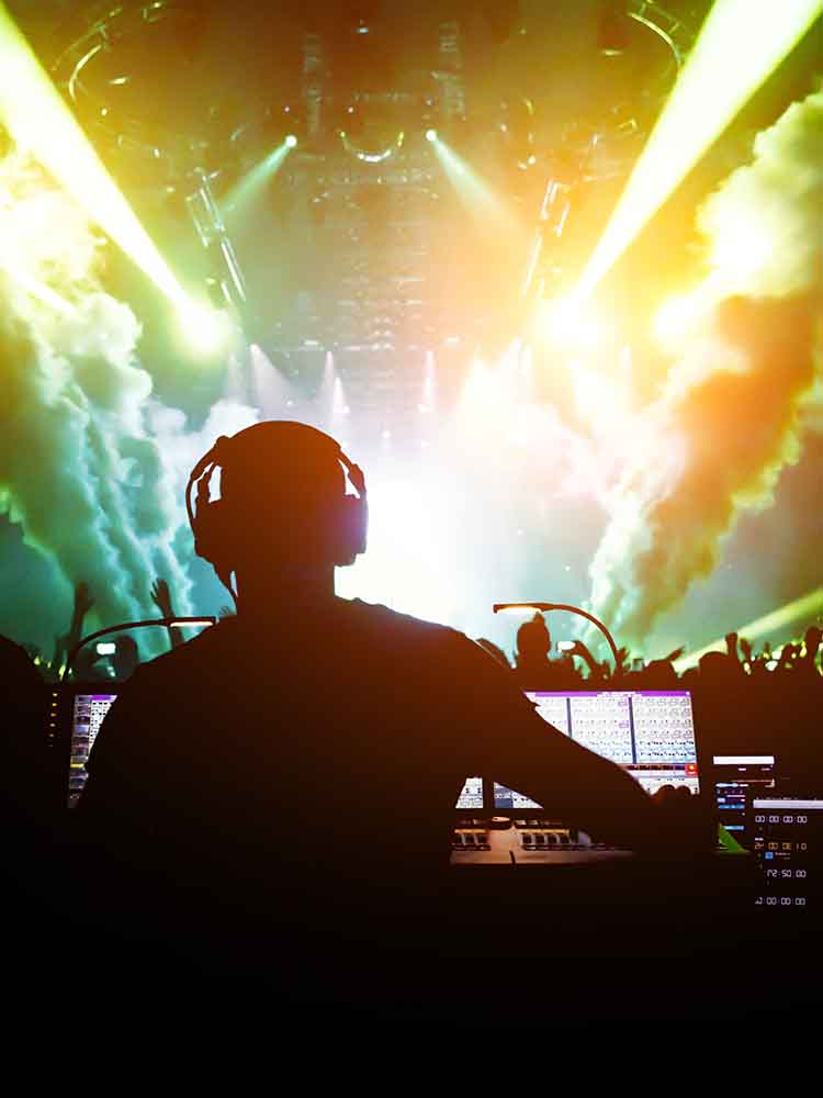 audio engineer at concert