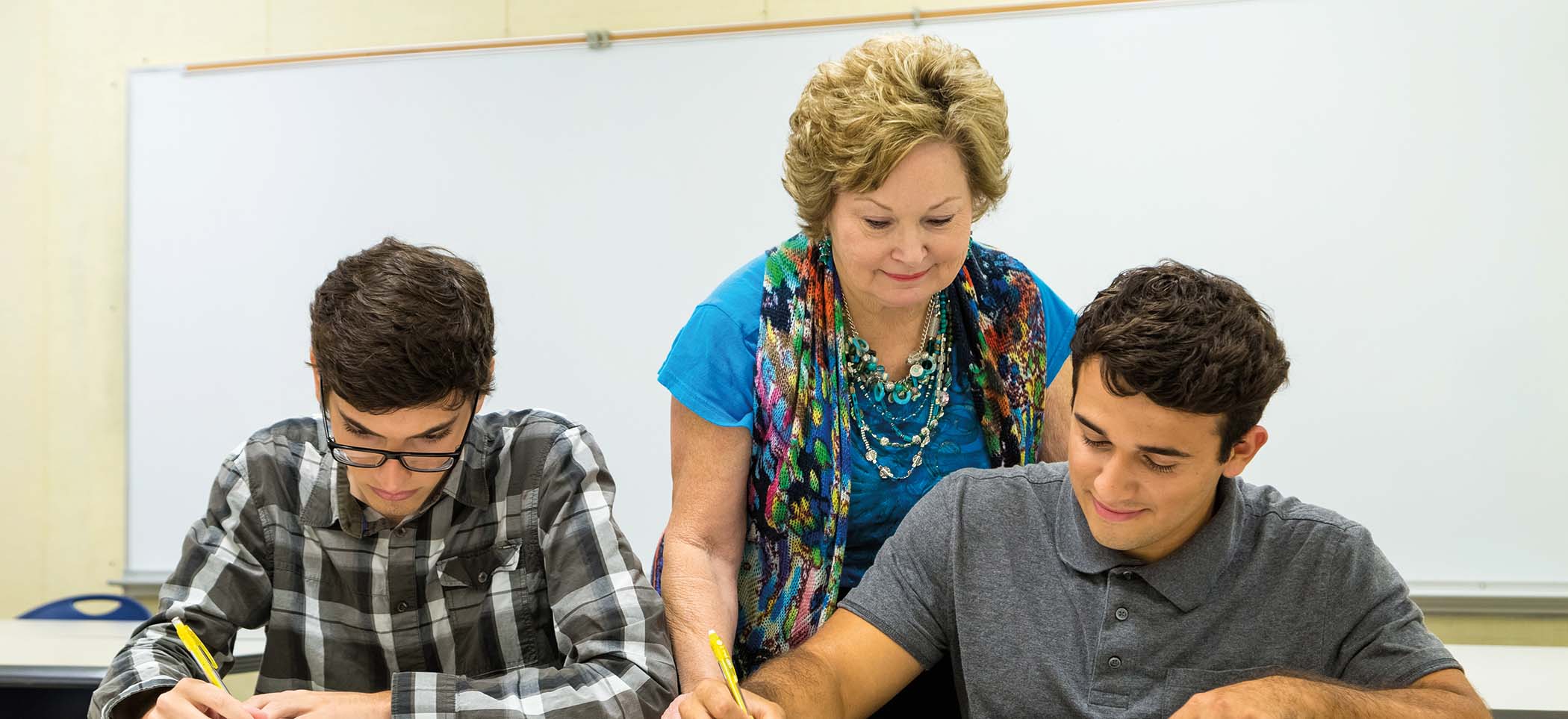 students with professor